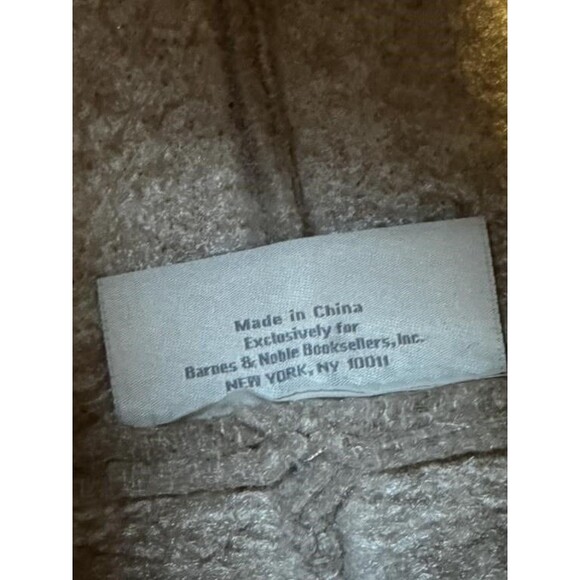 Barnes & Noble Brown Cream Tote Bag Faux Fur Trim Felt Carrier Thick Strong Gift - Picture 8 of 9